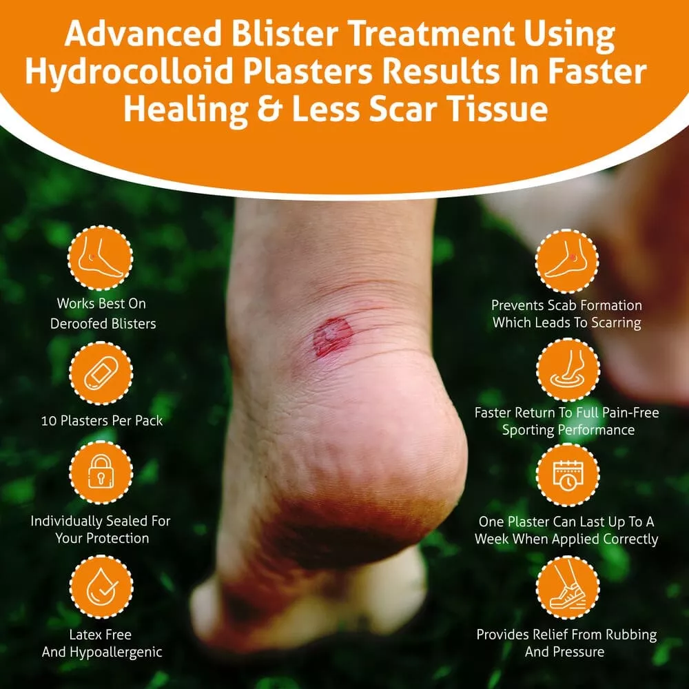 How to treat foot blisters with hydrocolloid plasters.