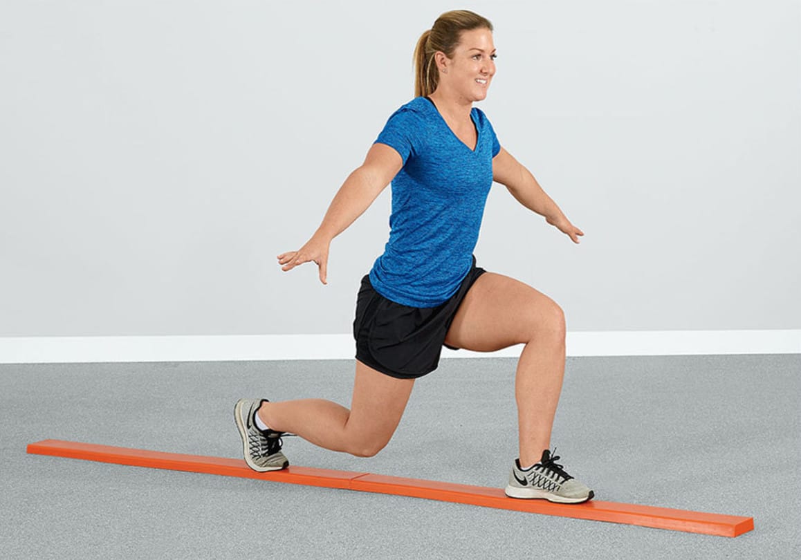 Use the Poly Balance Beam for a gymnastic approach to hiking training.