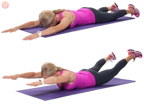 The superman extension exercise is a hiking exercise best done on a mat.