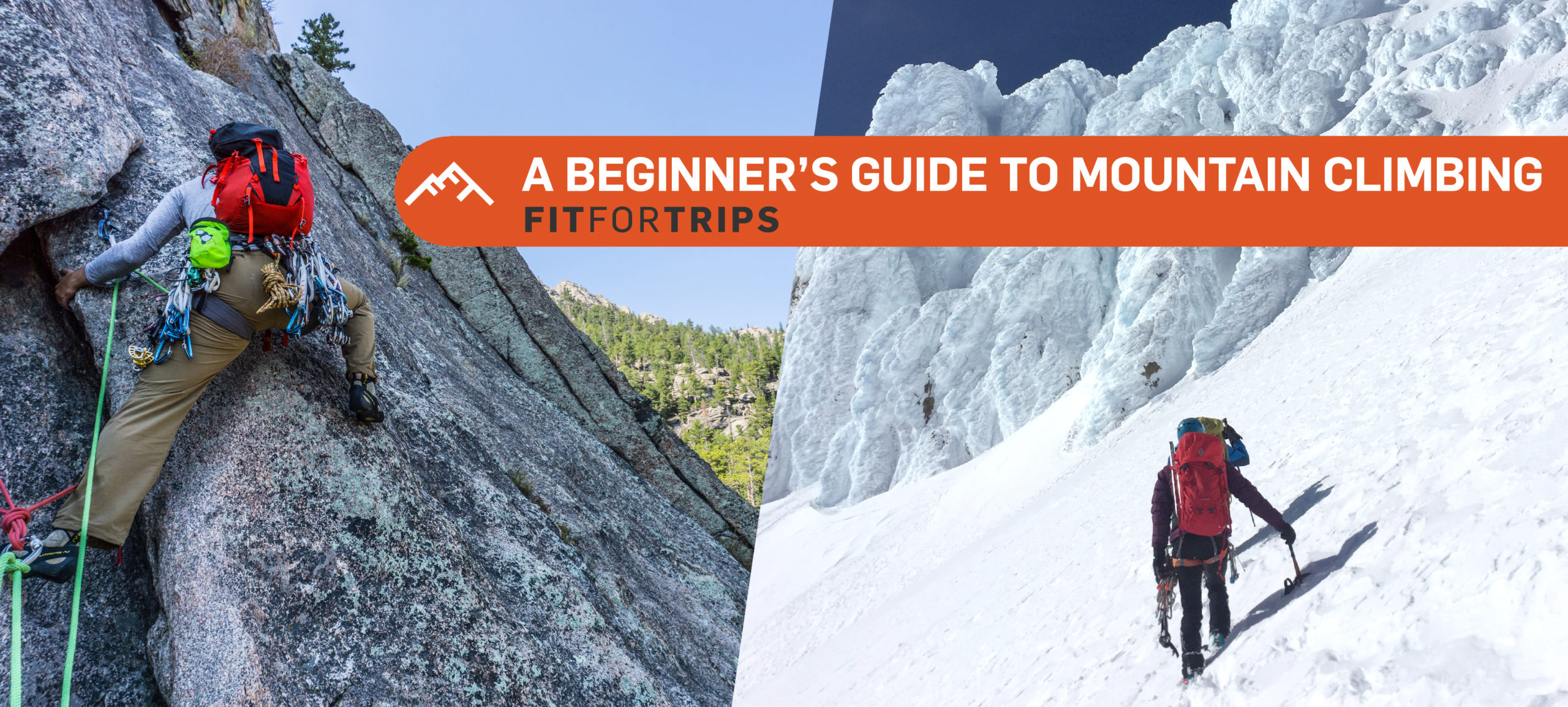 Mountain climbing demonstrating two styles for beginners.