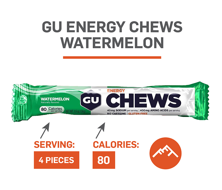 A sleeve of Chews has two servings and one serving is 80 calories; 20 cal per chew.