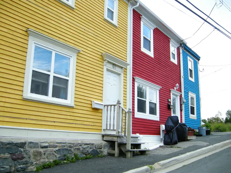 Row houses in St. Johns Newfoundland.