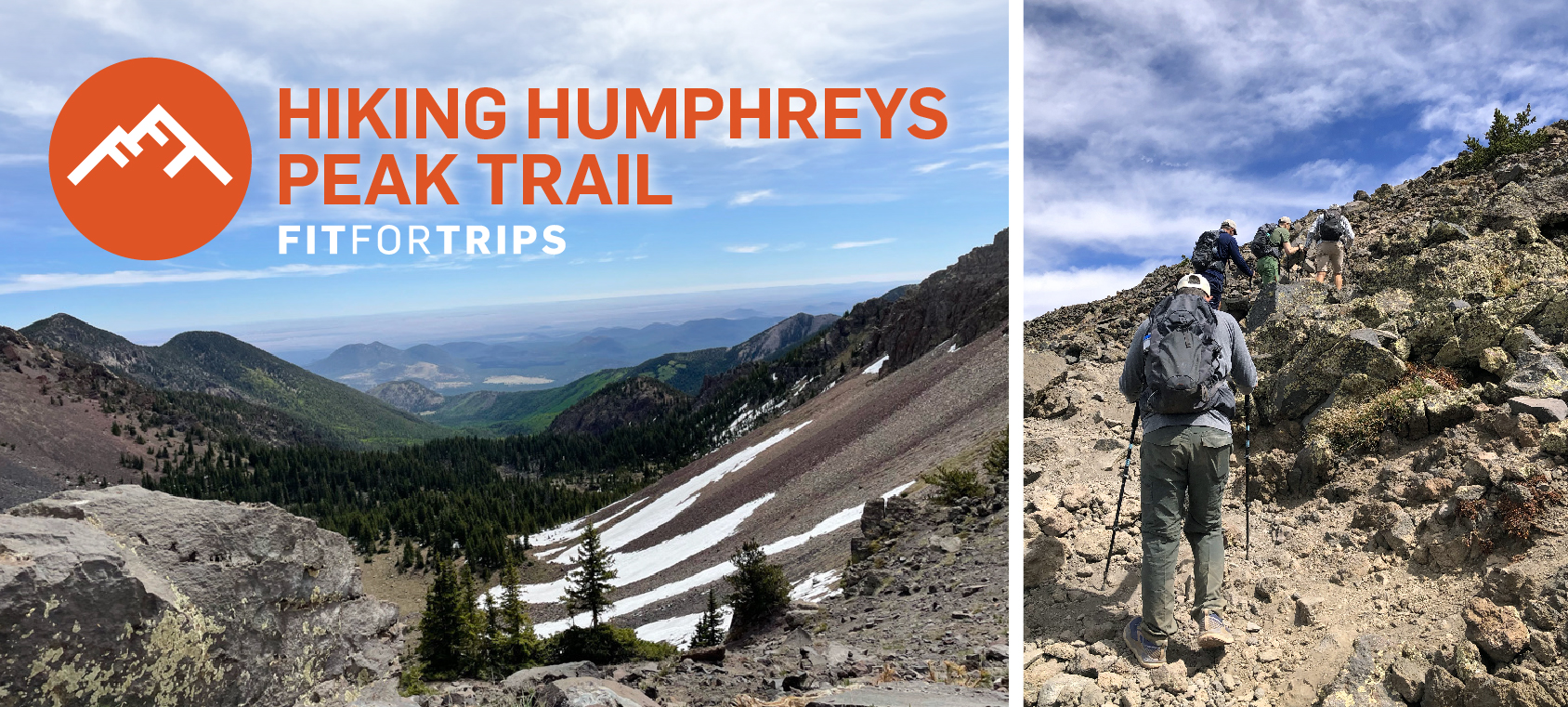 Hikers on Humphreys Peak trail.