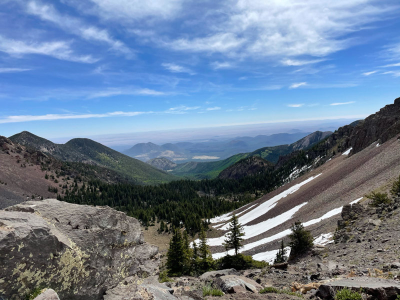 Looking west from the ridge on Humphreys Peak trail.