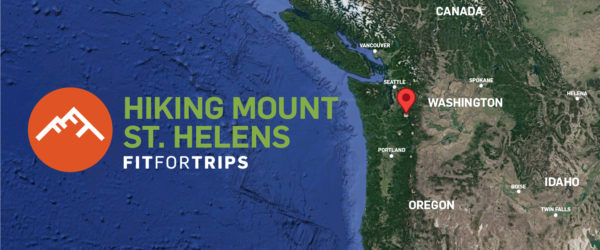 Location of Mt. St. Helens on a map using a pin.