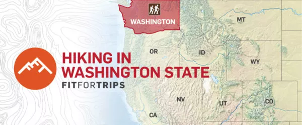 Washington state hiking on map.